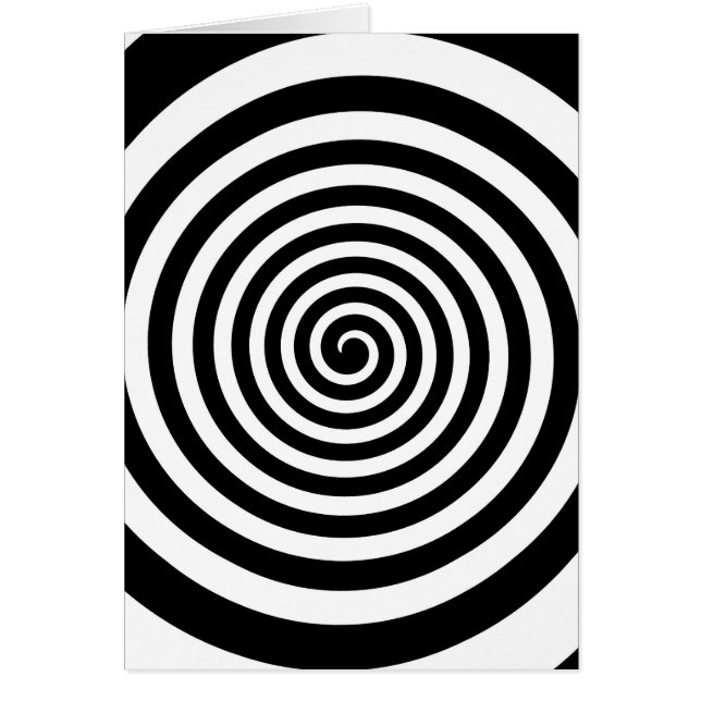 Spirale hypnotique noire et blanche (Devant)