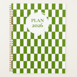 Spirale verte et blanche à carreaux 2026 