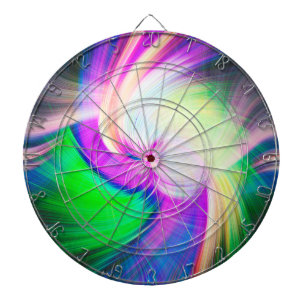 SPIRALFLUO - Psychedelic Colourful Modern Fractal  Dartboard