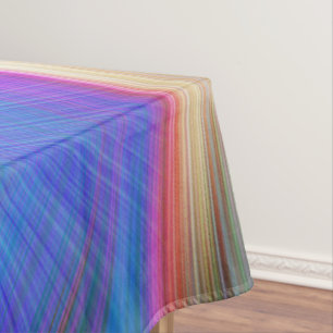 SPIRALFLUO - Psychedelic Colourful Modern Fractal  Tablecloth