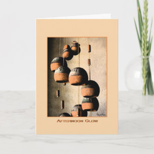 Spiralled Clay Wind Chimes Still Life Card