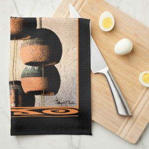 Spiralled Clay Wind Chimes Still Life Kitchen Towel