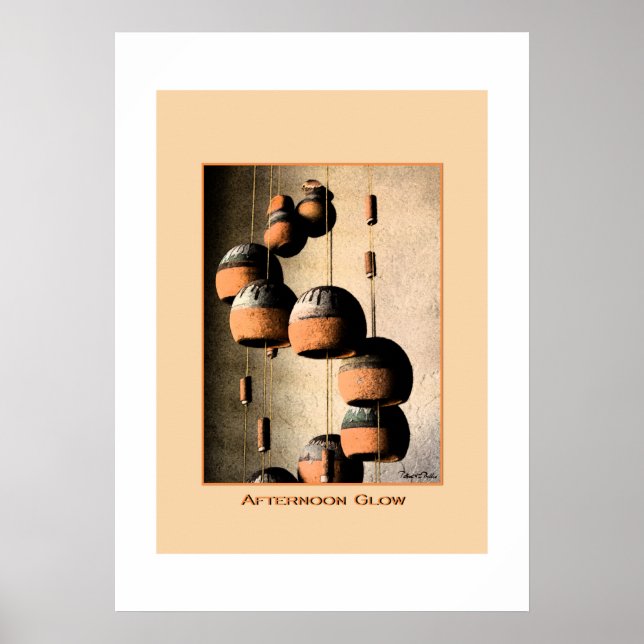 Spiralled Clay Wind Chimes Still Life Poster (Front)