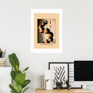 Spiralled Clay Wind Chimes Still Life Poster