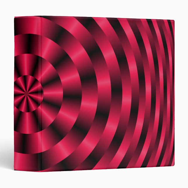 Spiralling Concentric Circles in Red Binder (Front/Spine)