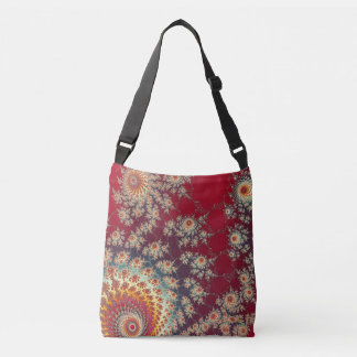 Spiralling Floral Pattern Crossbody Bag