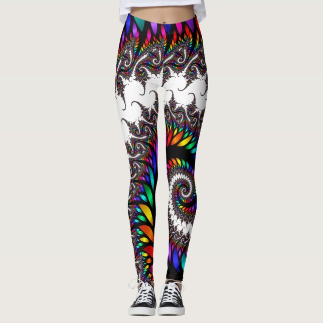 Spiralling Fractal Leggings (Front)