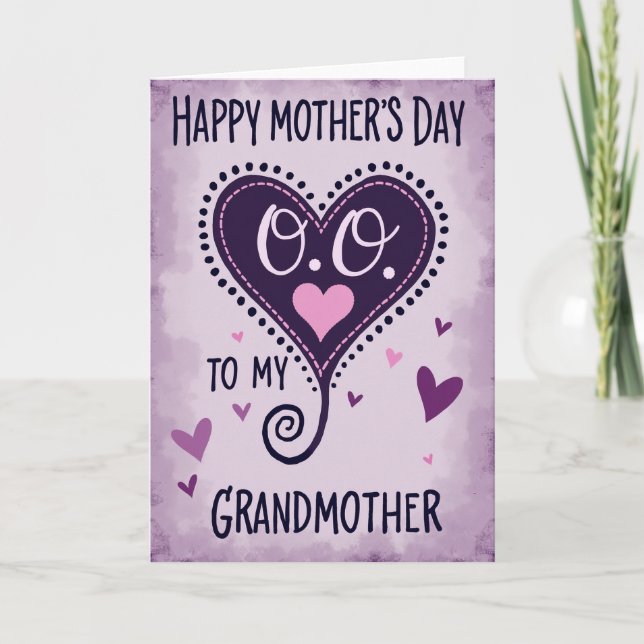 Spiralling Heart Happy Card (Front)