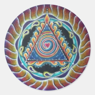Spiralling Heart Mandala  Sticker