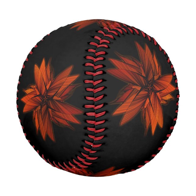 Spiralling Orange Star Baseball (Angled)