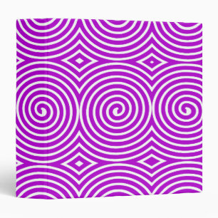 Spirals (1.5in) - Purple on White Binder