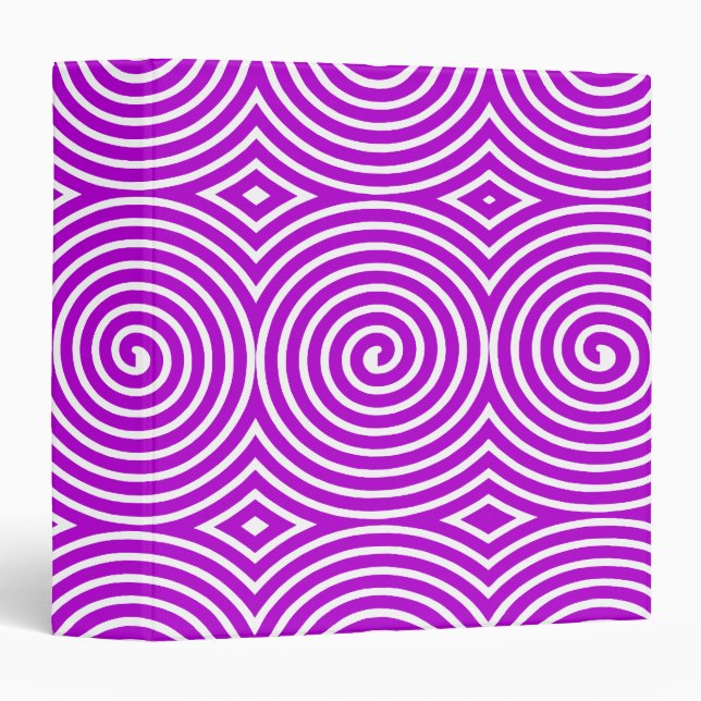 Spirals (1.5in) - Purple on White Binder (Front/Spine)