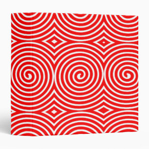 Spirals (1.5in) - Red on White Binder