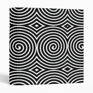 Spirals (1in) - Black on White Binder