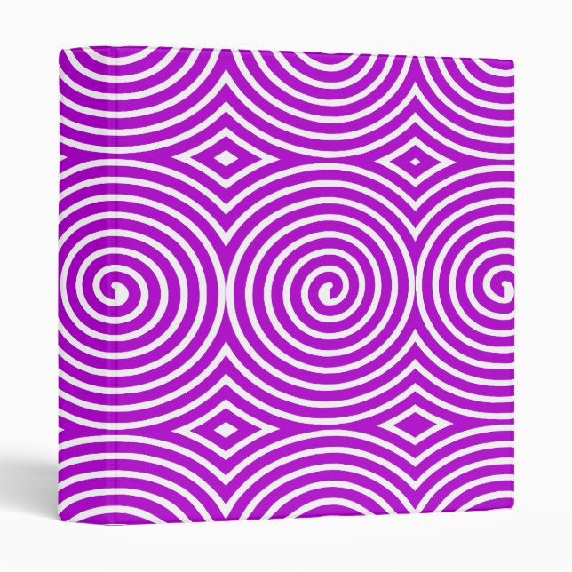 Spirals (1in) - Purple on White Binder (Front/Spine)