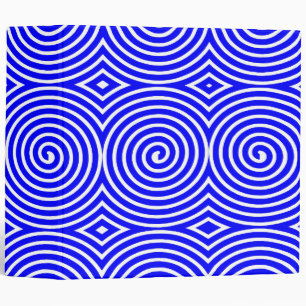 Spirals (2in) - Blue on White Binder