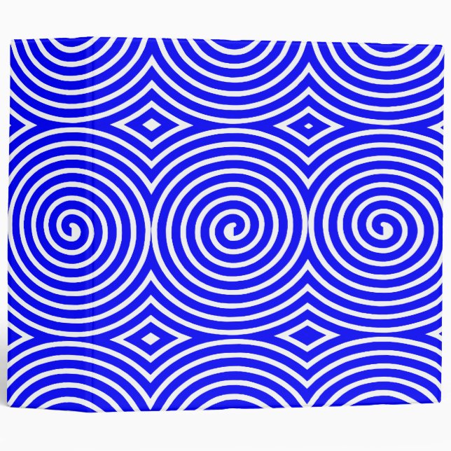 Spirals (2in) - Blue on White Binder (Front/Spine)