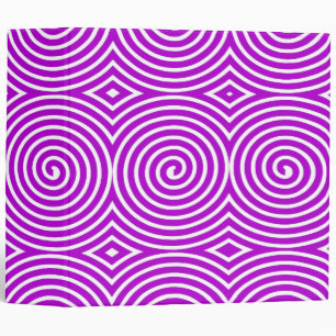 Spirals (2in) - Purple on White Binder