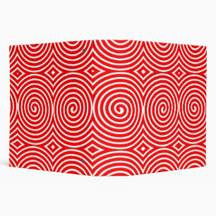Spirals (2in) - Red on White Binder