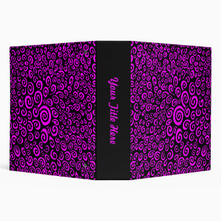 Spirals - Black on Magenta (2.0in) Binder