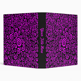Spirals - Black on Magenta Binder