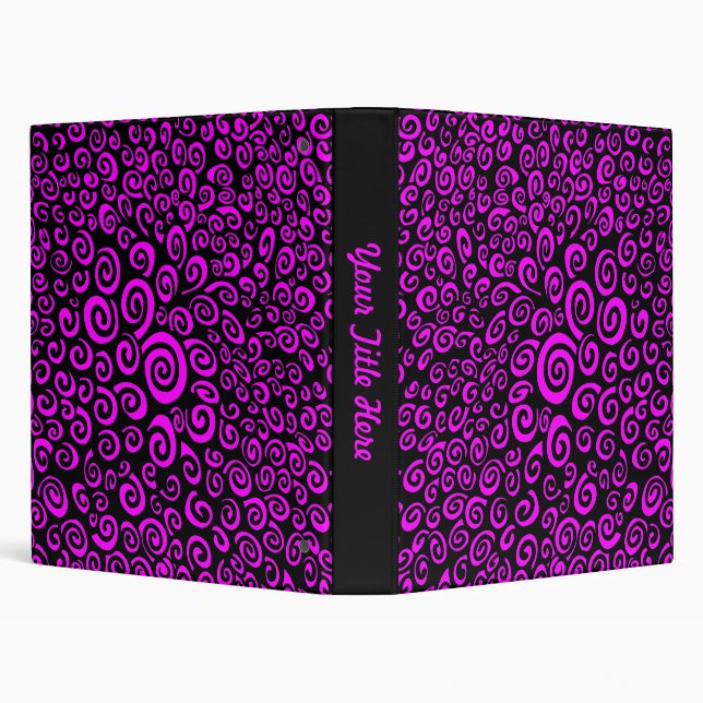 Spirals - Black on Magenta Binder (Background)