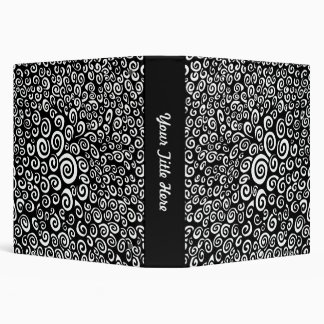 Spirals - Black on White (1.5in) Binder