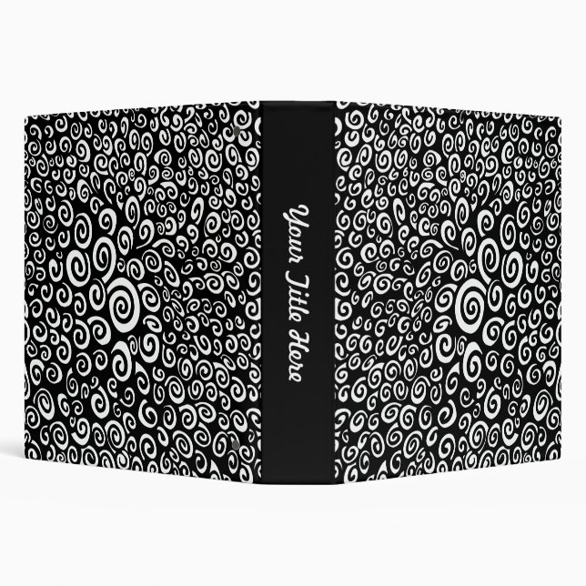 Spirals - Black on White (1.5in) Binder (Background)