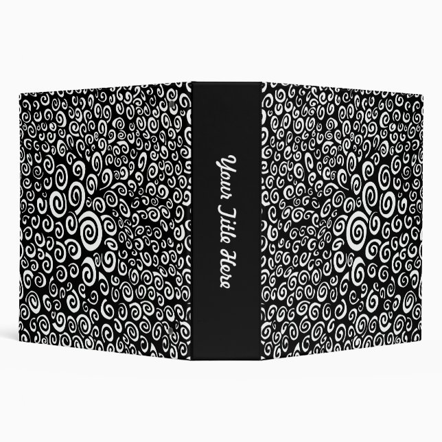 Spirals - Black on White (2.0in) Binder (Background)