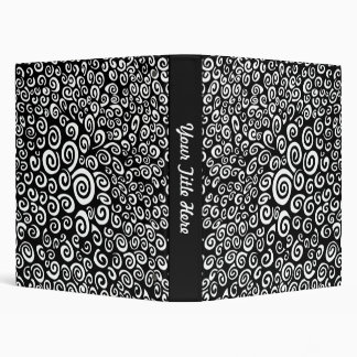 Spirals - Black on White Binder
