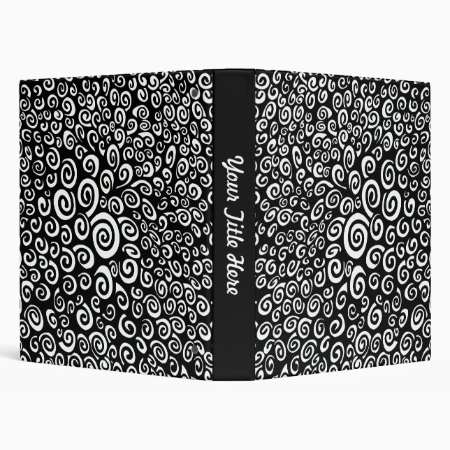 Spirals - Black on White Binder (Background)