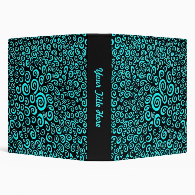 Spirals - Black on Yellow (1.5in) Binder (Background)