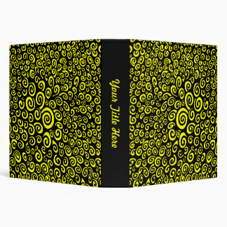 Spirals - Black on Yellow (1.5in) Binder