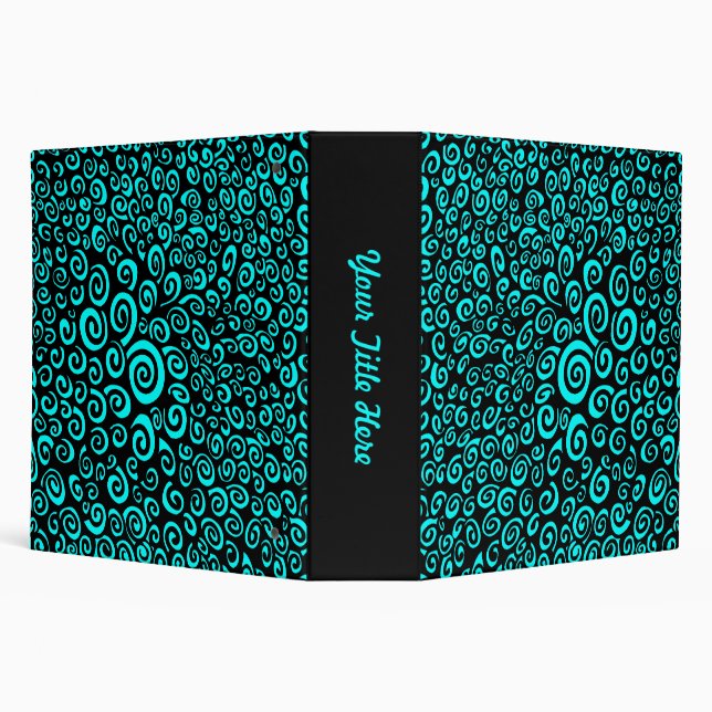 Spirals - Black on Yellow (2.0in) Binder (Background)