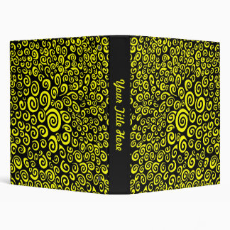 Spirals - Black on Yellow Binder