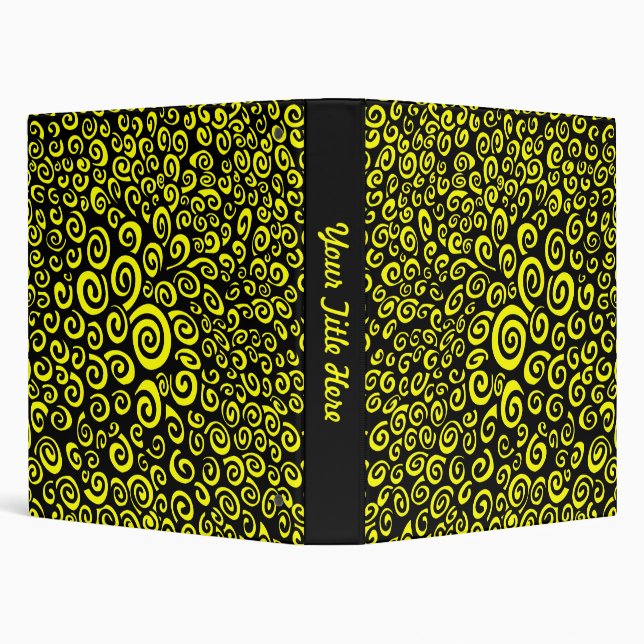 Spirals - Black on Yellow Binder (Background)