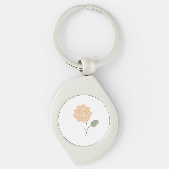 Spirals of Blooming Energy Keychain (Front)