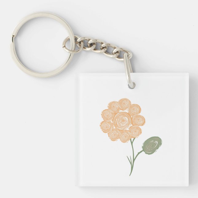 Spirals of Life and Bloom Keychain (Front)