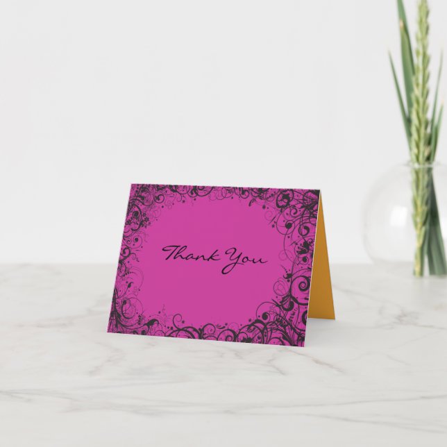 SPIRALS & STARS Folded Thank You Card (Front)