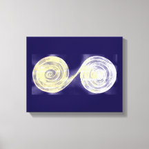 Spirals White Canvas Print