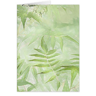 Spirea Leaves - Digital Art Card
