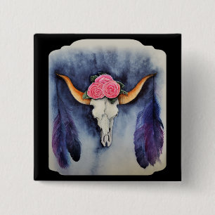 "Spirit" 2 Inch Square Button