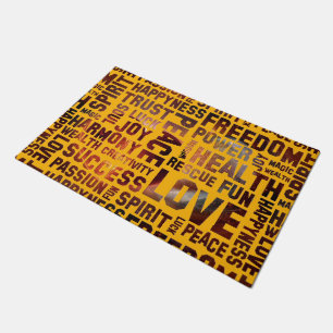 Spirit Affirmations of life UNIVERSE + your backg. Doormat