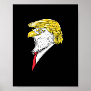 Spirit Animal Donald Trump Eagle Hair Poster