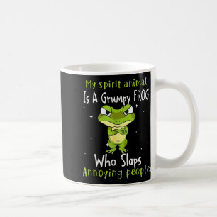 Spirit Animal is A Grumpy Frog Who Slaps Annoying Coffee Mug
