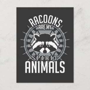 Spirit Animal Racoon Gift - Zoo Animal Zookeeper Postcard