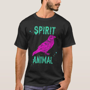 Spirit Animal Raven Lover Pink Animals Comfort Cut T-Shirt