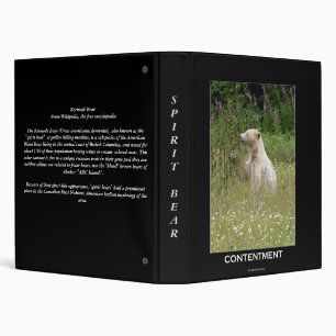 "Spirit Bear" gifts Binder