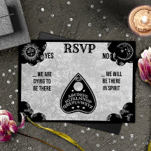 Spirit Board Gothic, Fall & Halloween Wedding RSVP