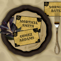 Spirit Board Gothic, Vintage Folded Place Card